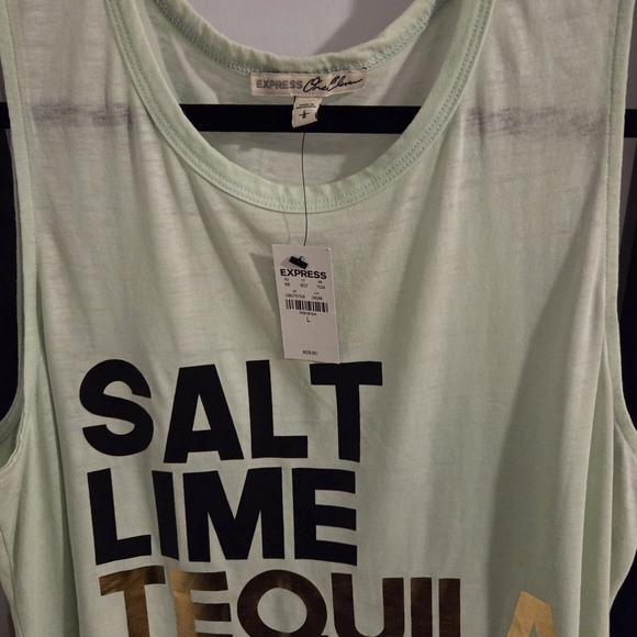 Express Light Green Tank with Bold Text - Picture 4 of 5